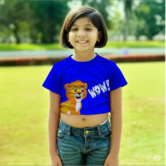 Girls' CropTop - Half-Sleeve Short Length